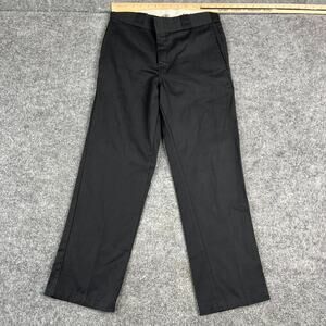 Dickies Pants Womens Size 30x29 Black Flat Front Work Casual Straight
